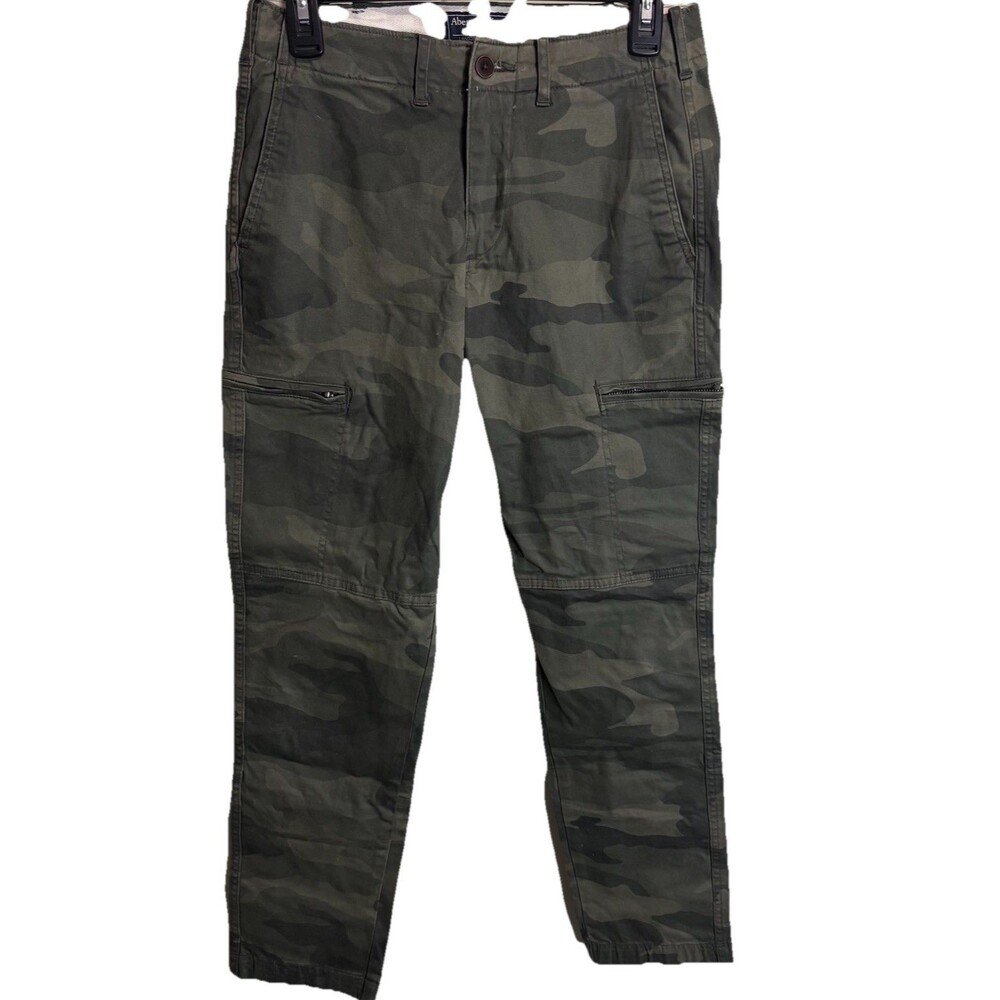 Abercrombie & Fitch Men's Langdon Slim Fit Stretch Cargo Pants Camouflage 26x30